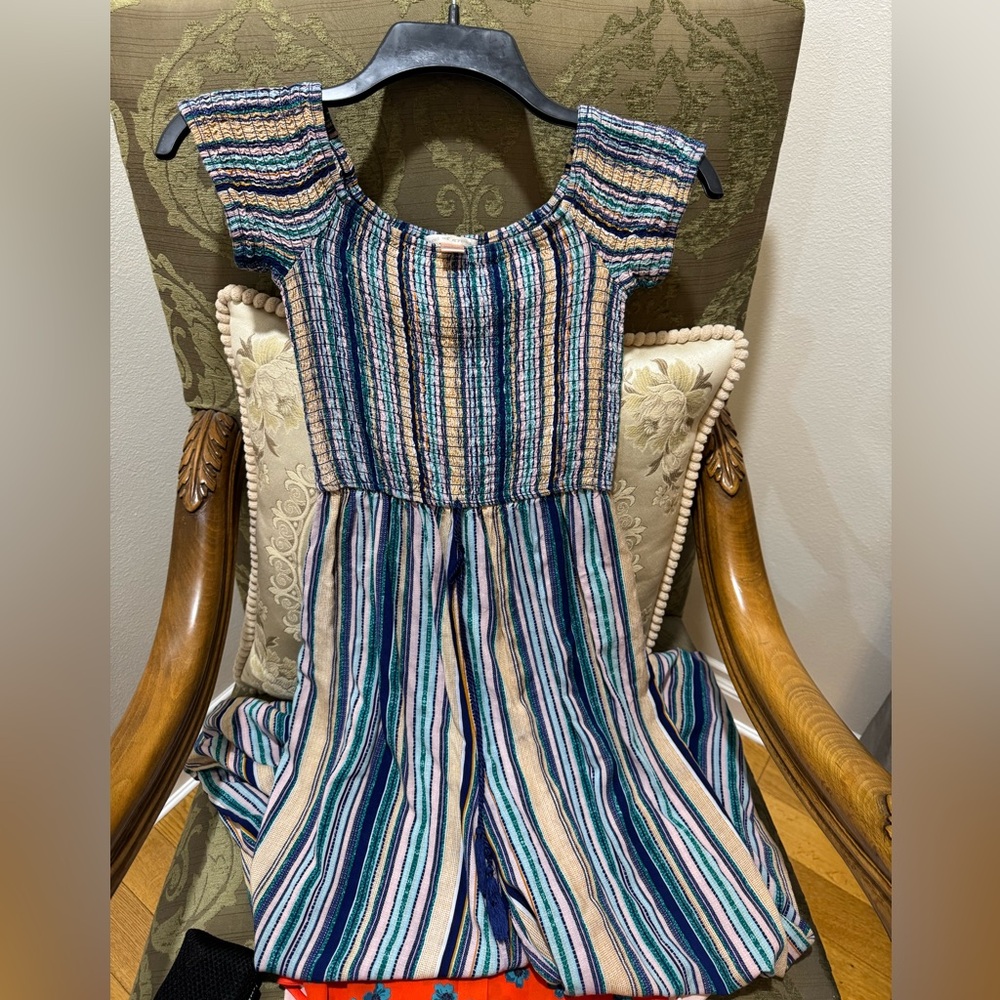 Gypsies Blue Stripped Jumpsuit (S)